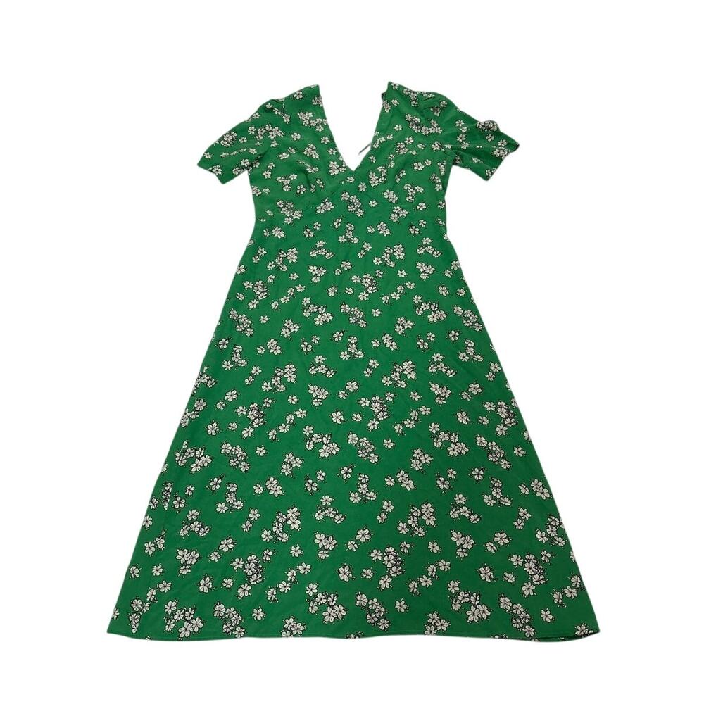 P.A.R.O.S.H. Women’s Large 100 % Silk Floral Midi Dress Cottagecore Garden Party